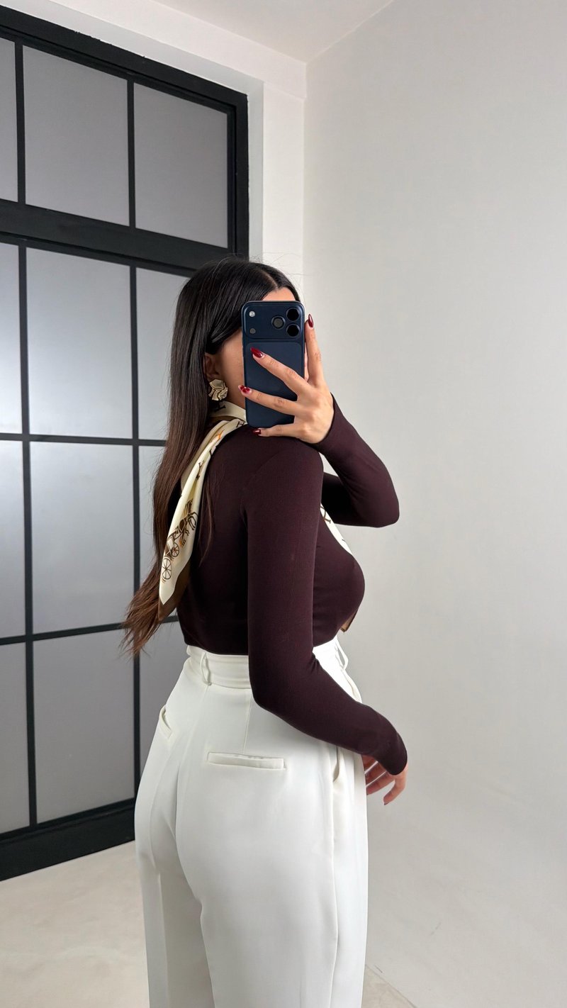 Beyaz Cep Detaylı Palazzo Pantolon GAUS-00803