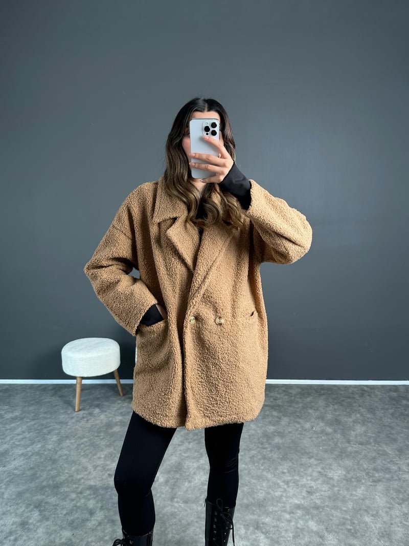 Jon Camel Teddy Buklet Ceket 