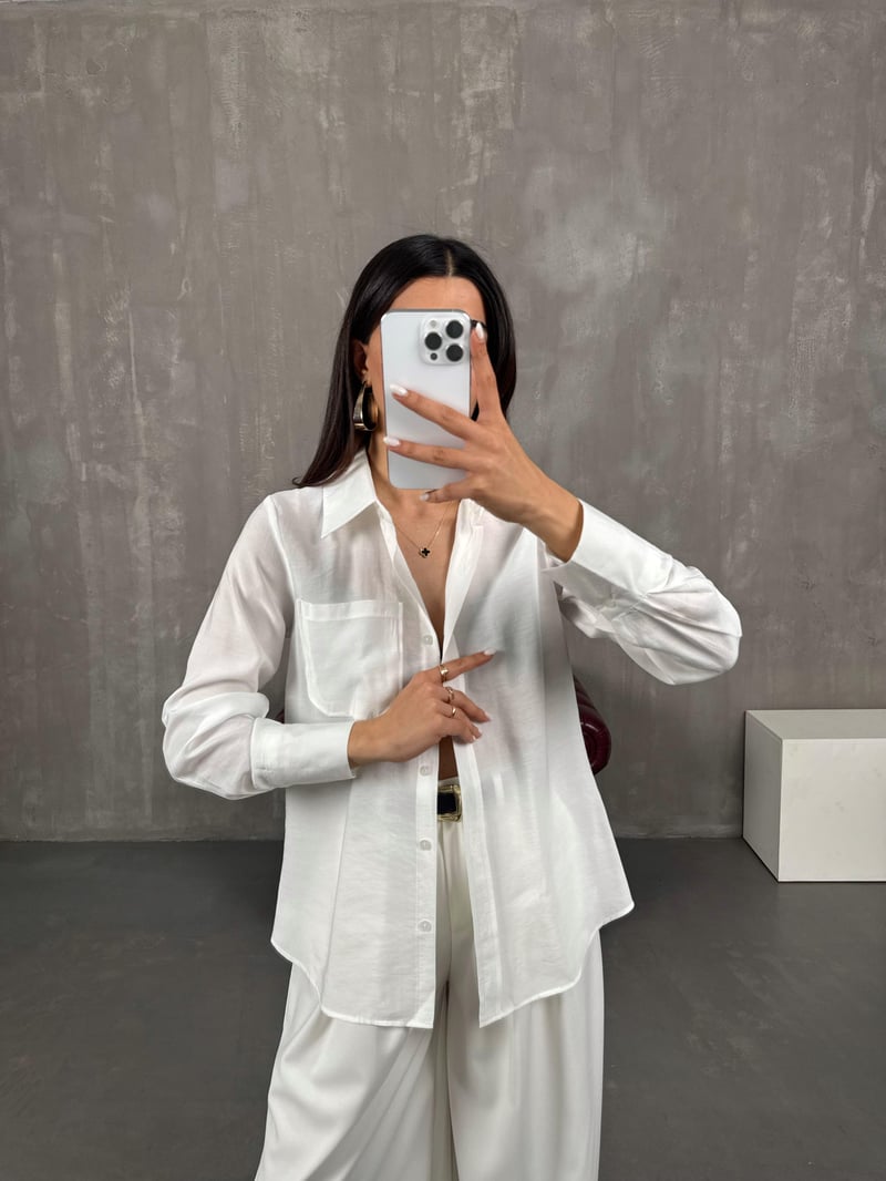 Sensual Ecru Shabby Shirt Gaus00075 