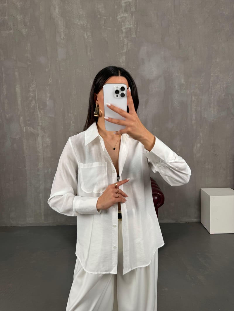 Sensual Ecru Shabby Shirt Gaus00075 