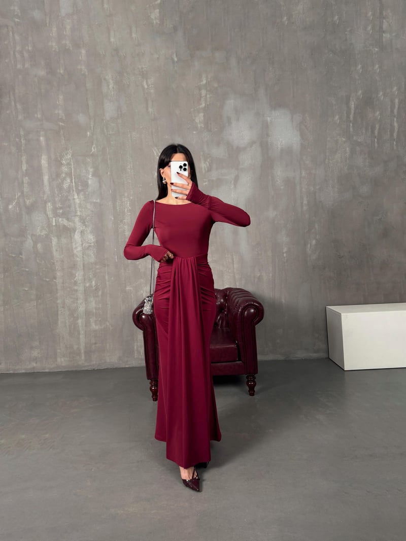 Bonita Bordo Bodysuit Etek Tasarım Takım