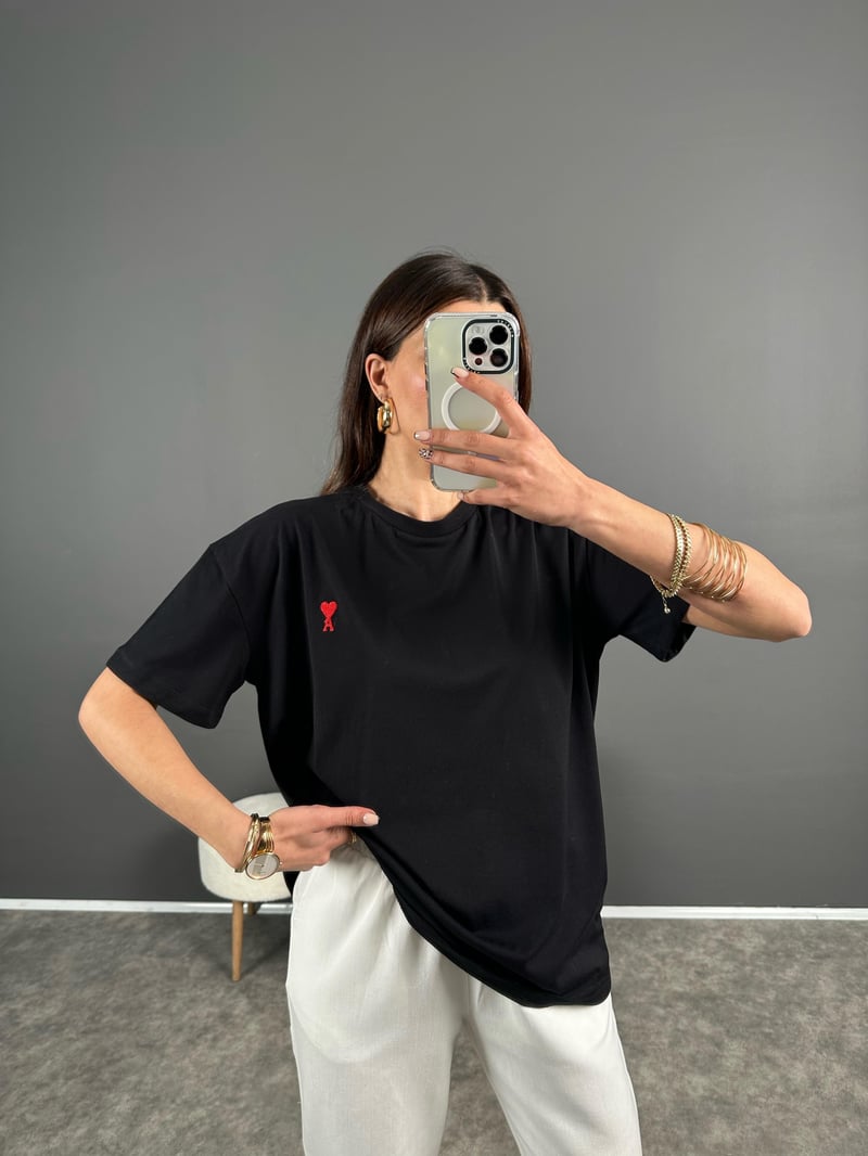 Siyah Oversize A Tshirt 