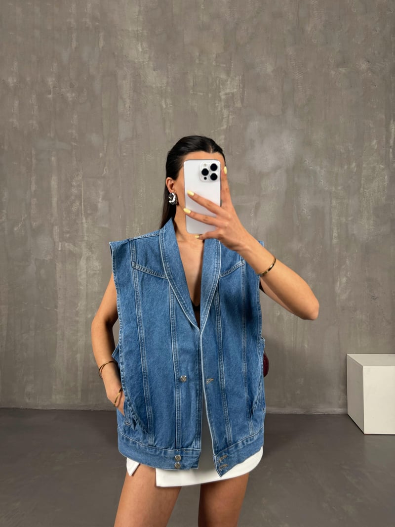 Mavi Denim Yelek Gaus00109