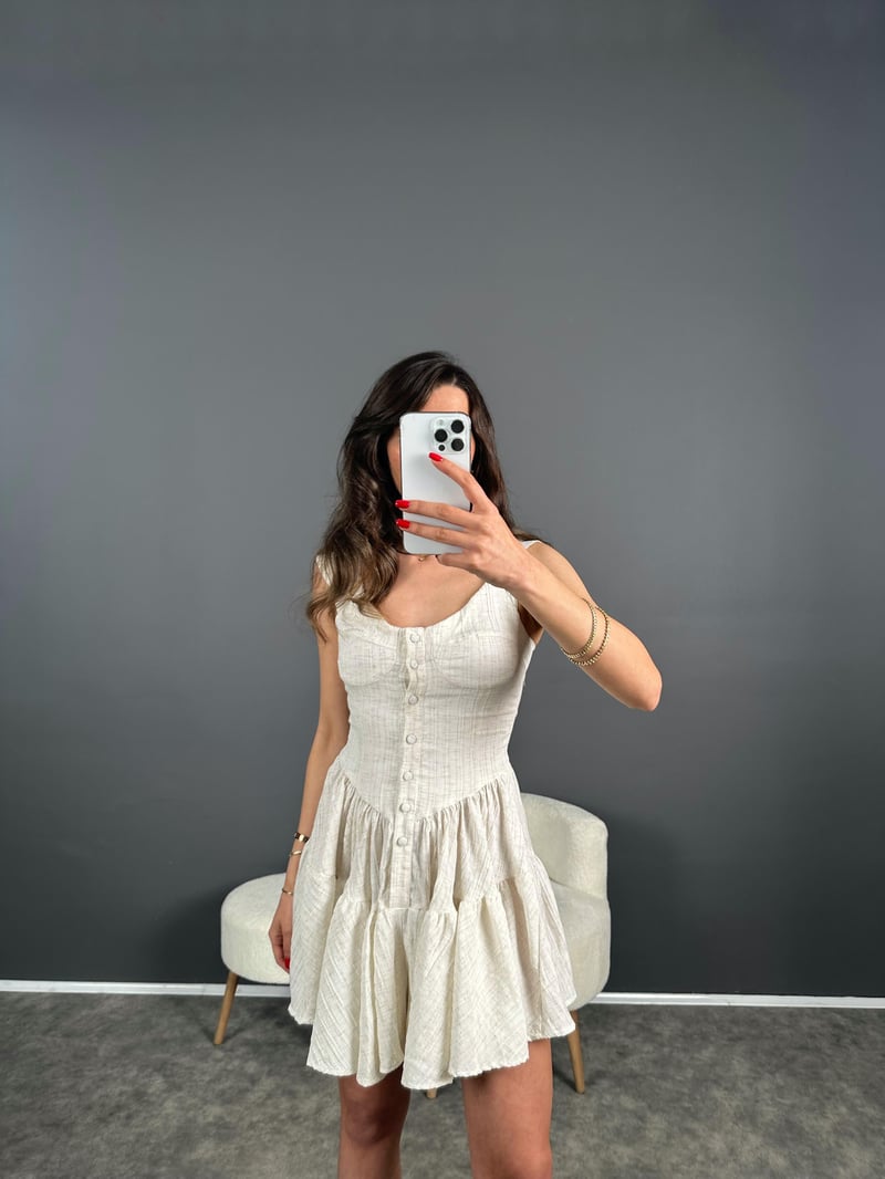 Gofre Mini Şortlu Elbise