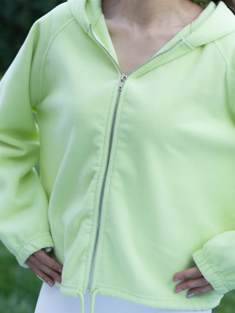 GRENA Yeşil Kapüşonlu Sweatshirt Ceket