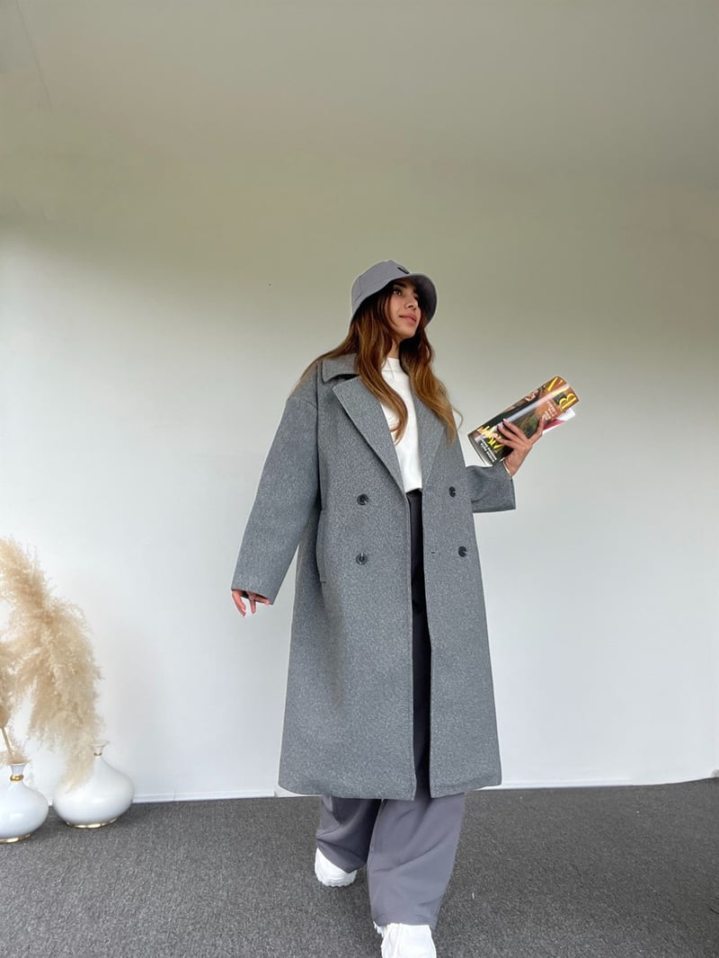 Gri Oversize Premium Kaban