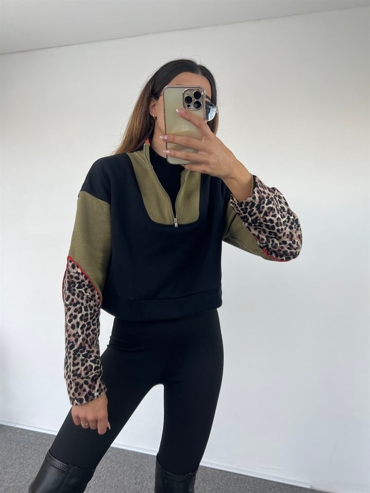 Leoparlı Sweat 