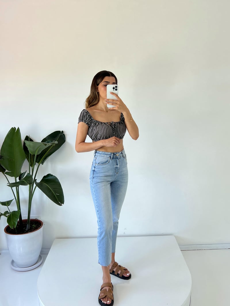 Light Blue Yüksel Bel Slim Fit Jean