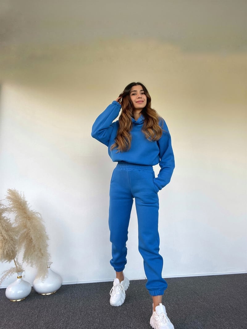 Mavi Şardonlu Eşofman Takımı