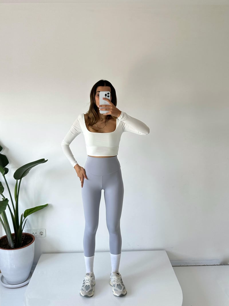 Oys Açık Gri Şardonlu Tayt