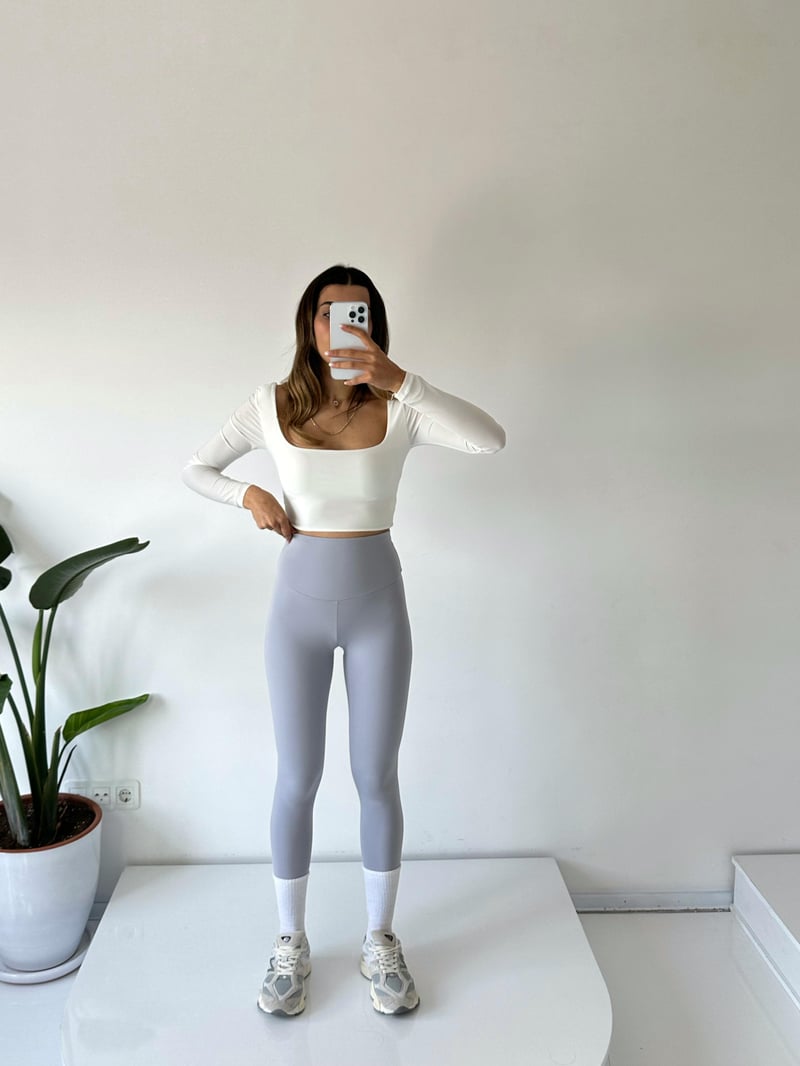 Oys Açık Gri Şardonlu Tayt