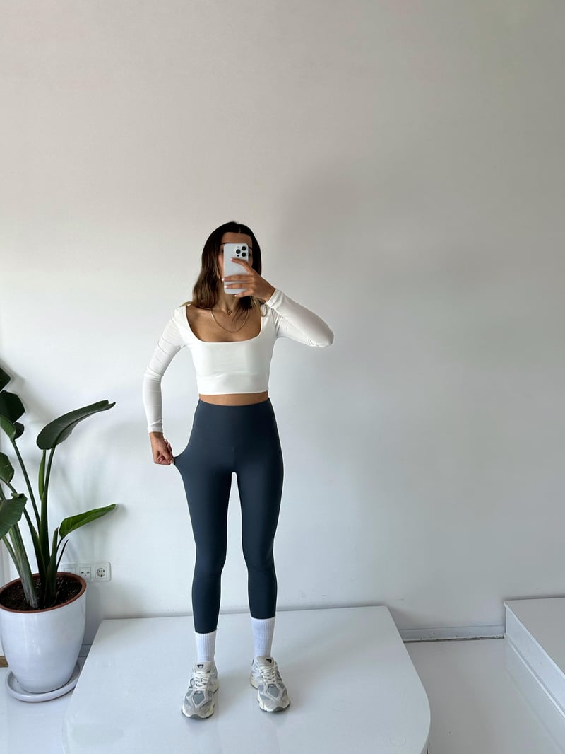 Oys Antrasit Gri Şardonlu Tayt