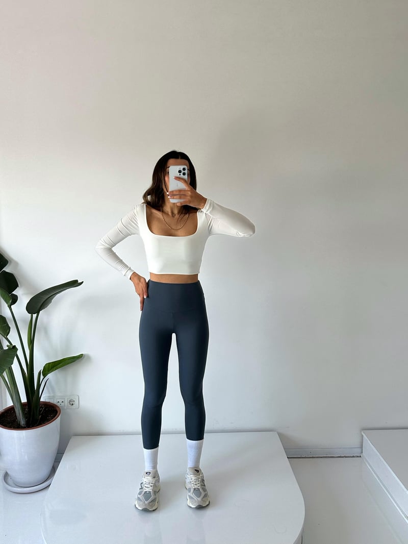 Oys Antrasit Gri Şardonlu Tayt