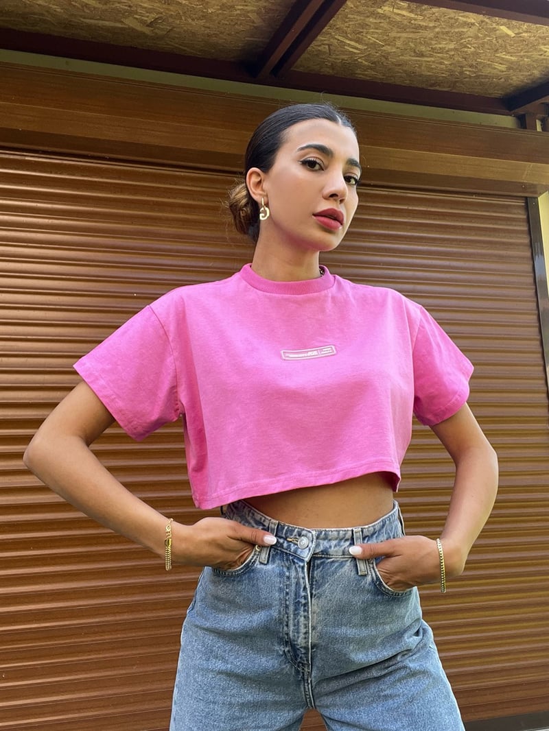 Pembe Crop T-Shirt