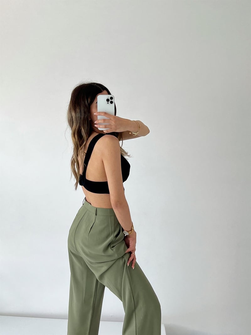 Siyah Denim Top