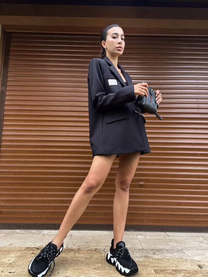 Siyah Oversize Premium Blazer Ceket 