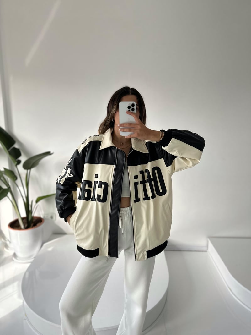 Winter Leather Oversize Jacket 
