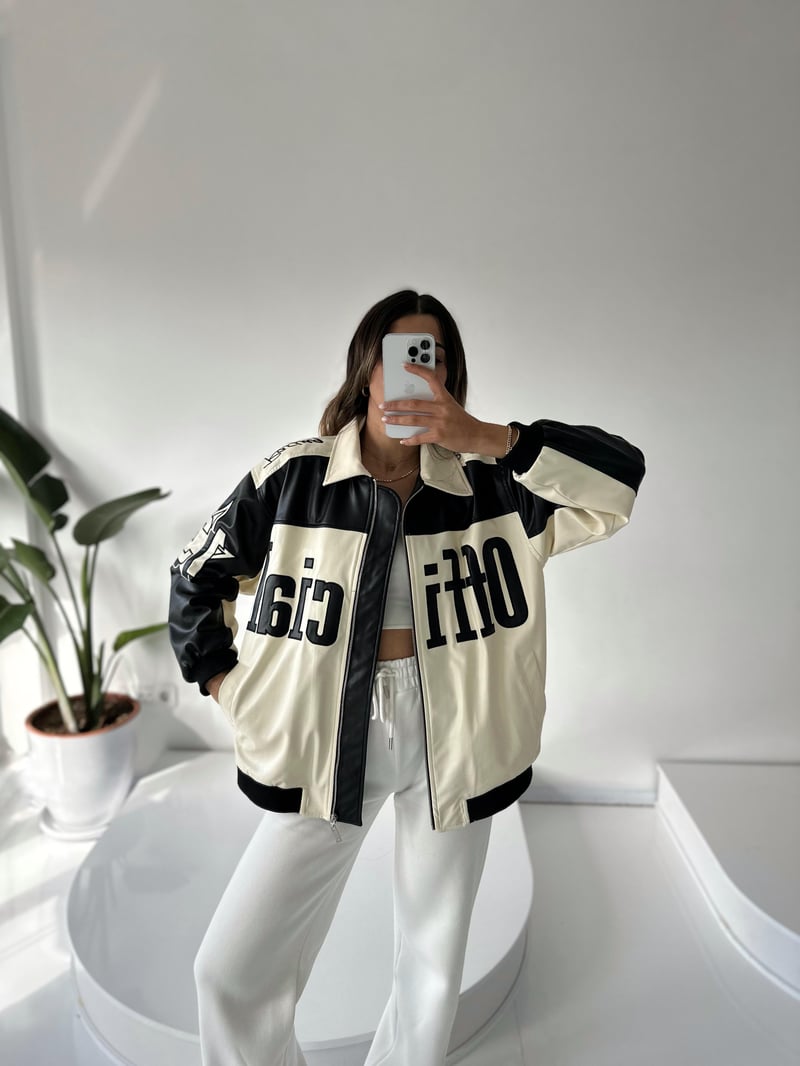 Winter Leather Oversize Jacket 