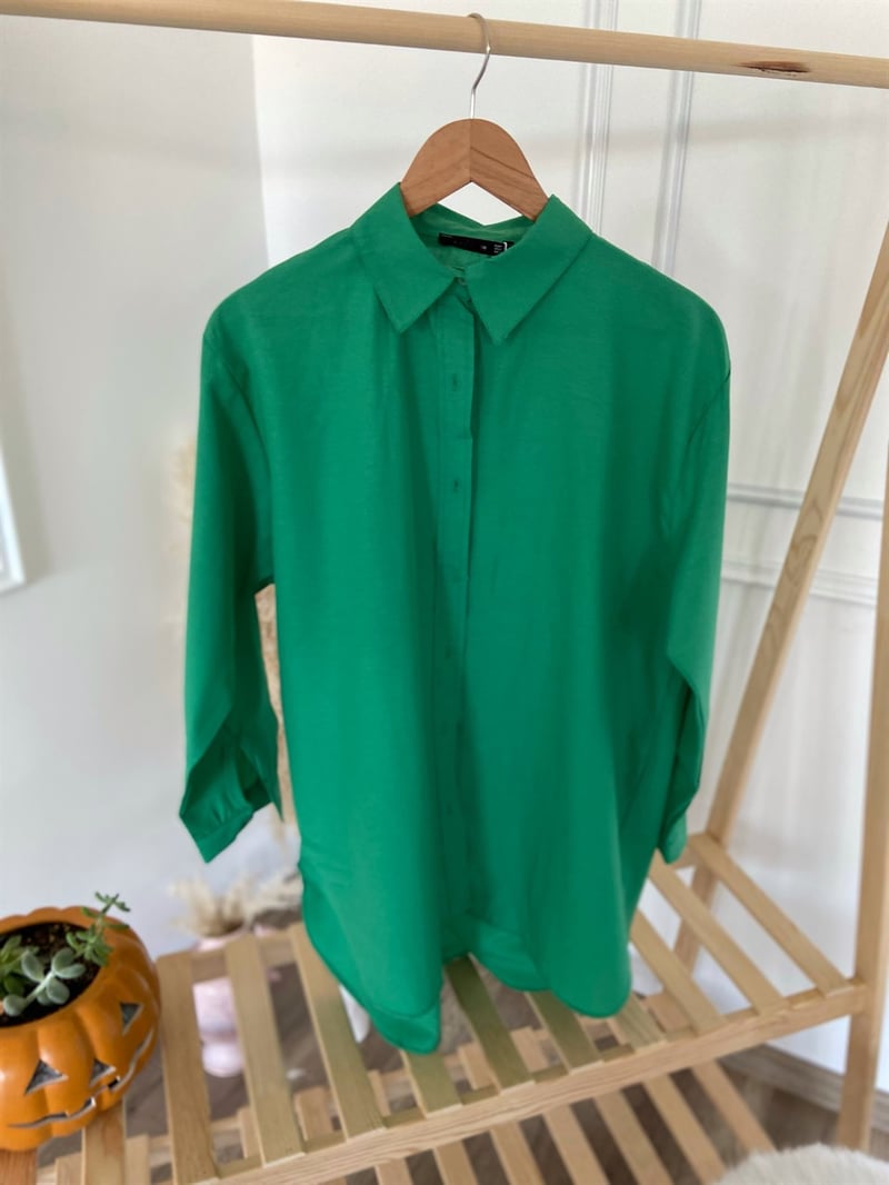 Yeşil Oversize Gömlek