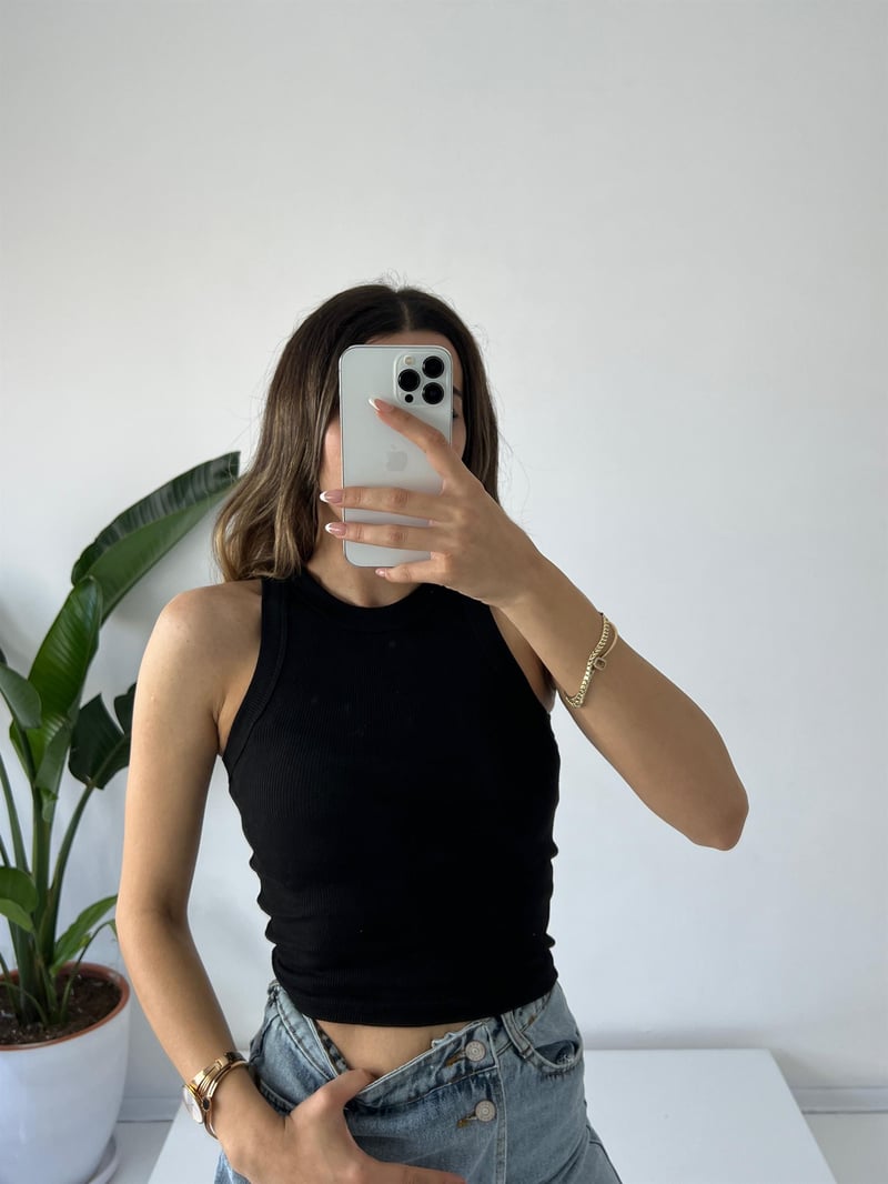 ZR Siyah Halter CropGausCROPGU001300