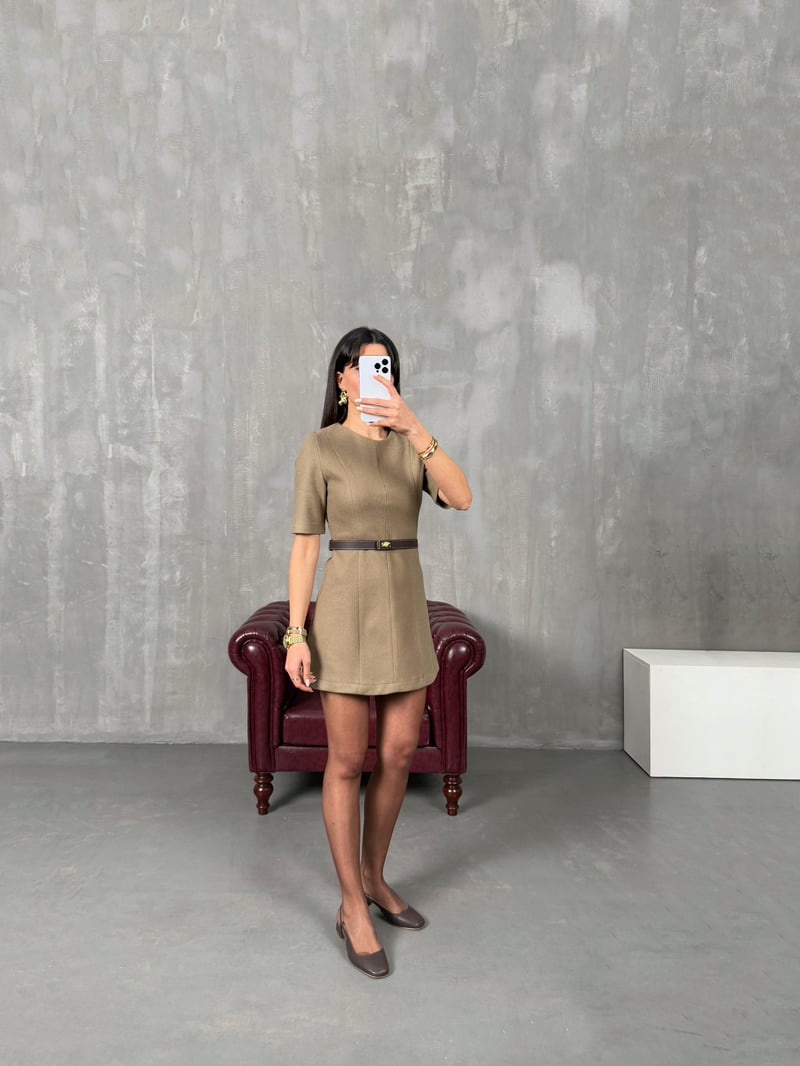 Senita Vizon ZR Model Kaşe ElbiseGausELBİSEGU100335