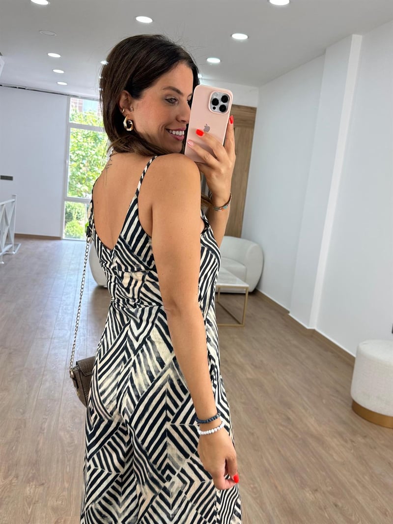 Askılı Desenli Tulum
