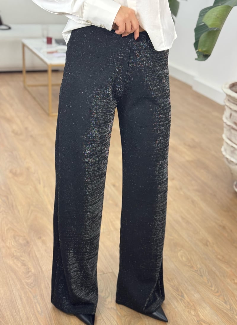 Beli Lastikli Simli Pantolon 