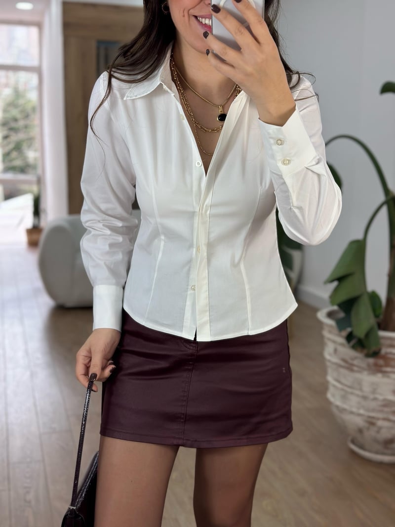 Beyaz Basic Poplin Gömlek