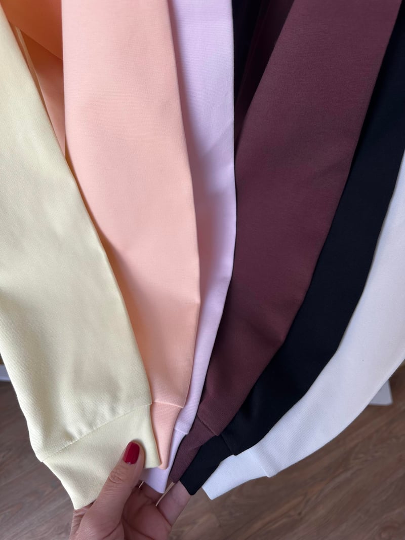 Bisiklet Yaka Pamuklu Basic Sweatshirt - Somon