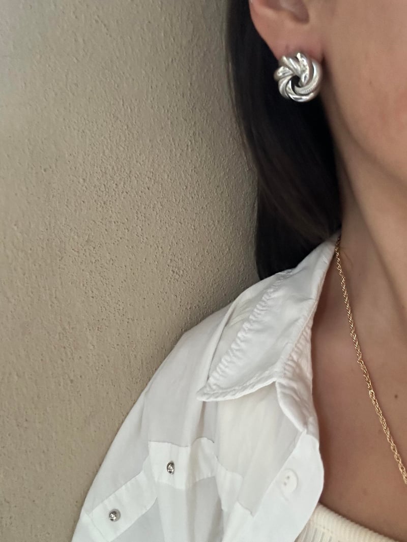 Burgu Model Silver Küpe