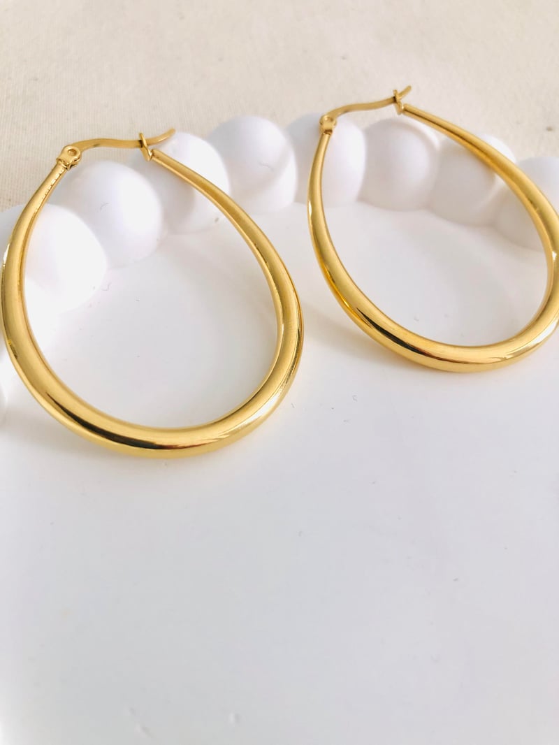 Çelik Gold Halka Küpe