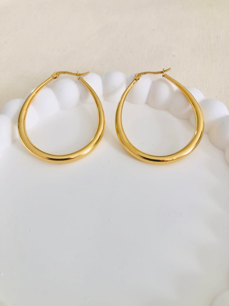 Çelik Gold Halka Küpe