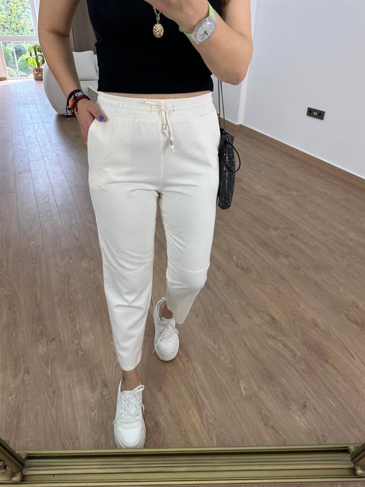 Çımalı Gabardin Pantolon-Taş