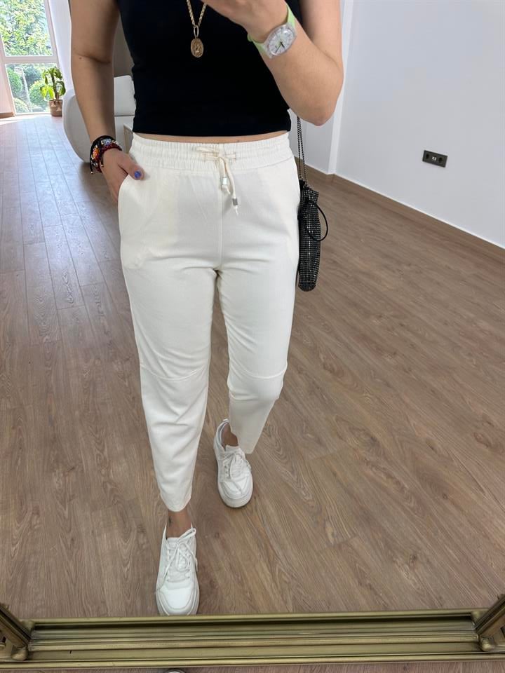 Çımalı Gabardin Pantolon-Taş