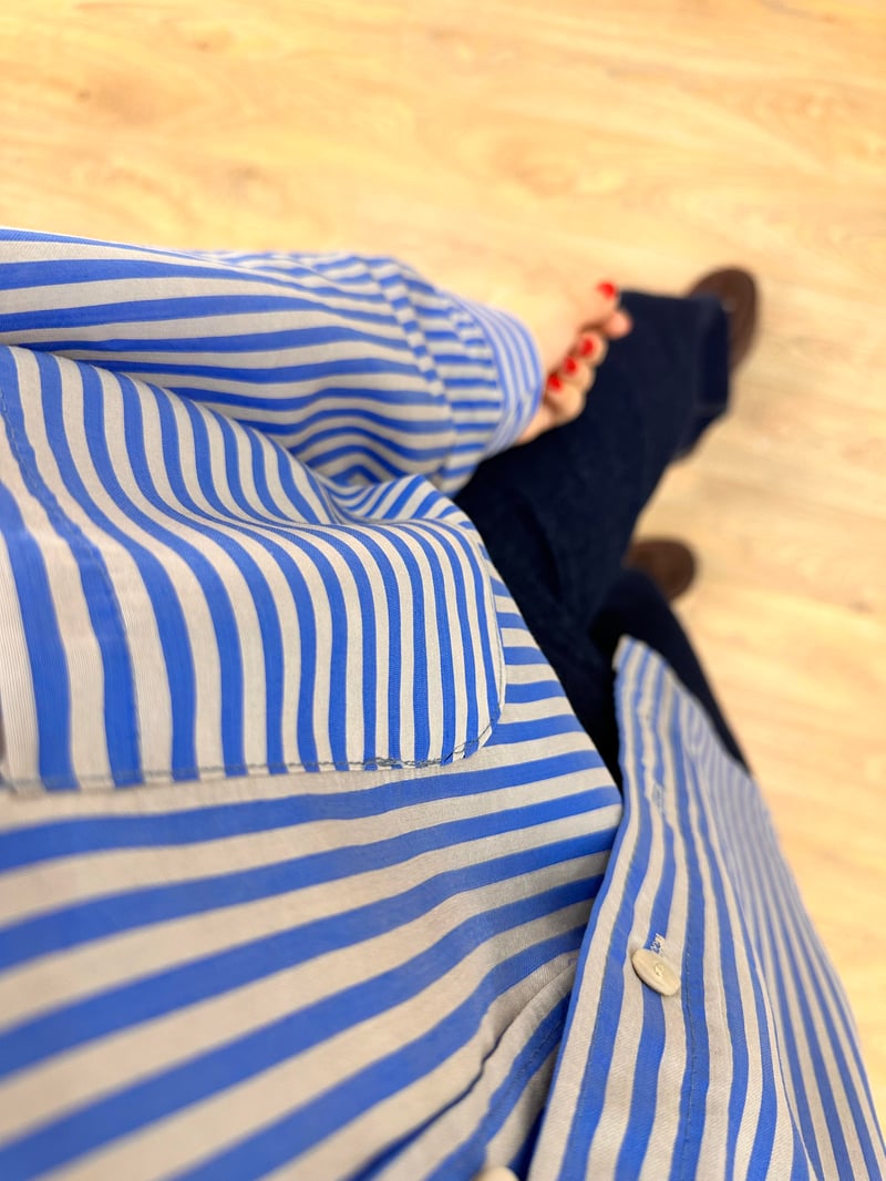 Çizgili Oversize Gömlek