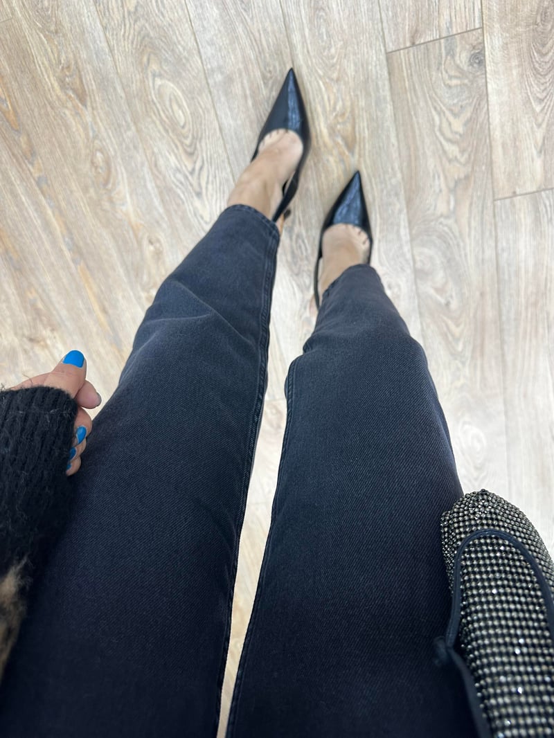 Dilvin Basic Mom Jean-Siyah