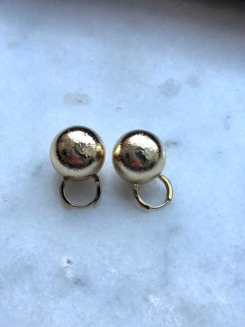 Disko Topu Gold Küpe