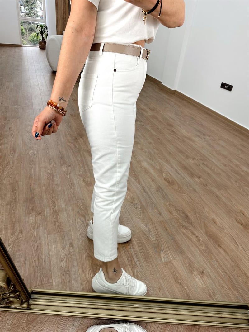 Ekru Mom Jean
