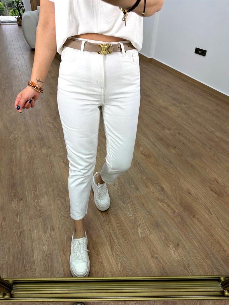 Ekru Mom Jean