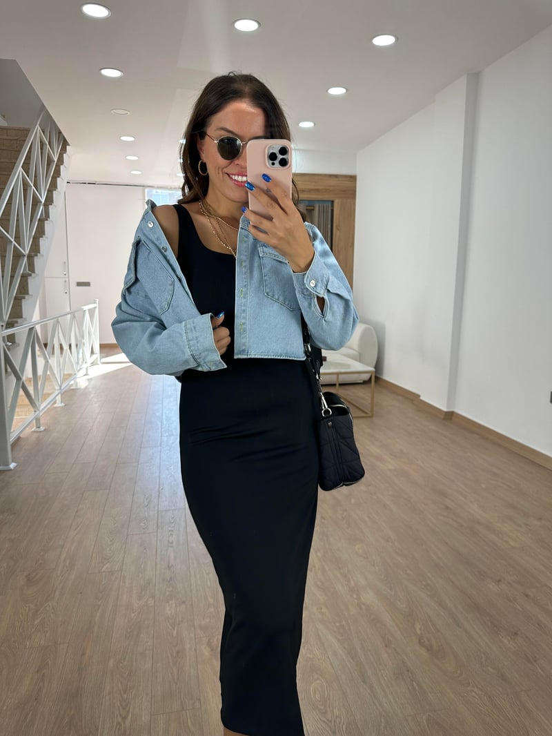 Kalın Askılı Fitilli Basic Elbise