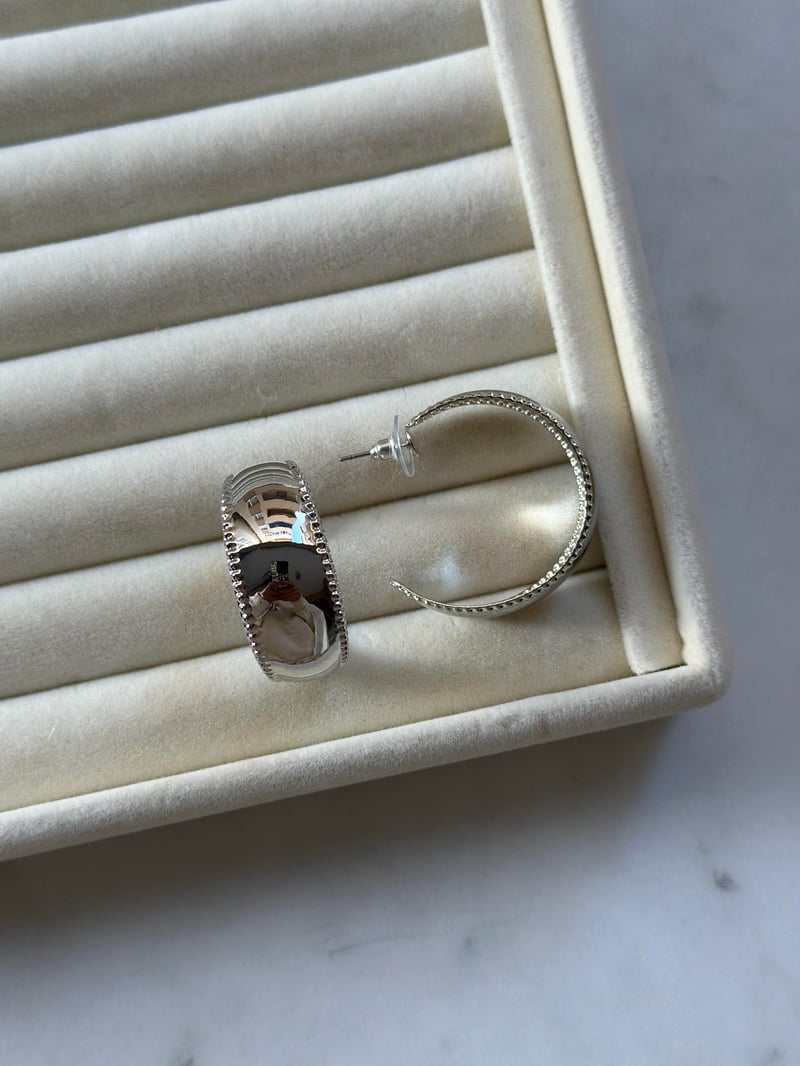 Kalın Halka Silver Küpe