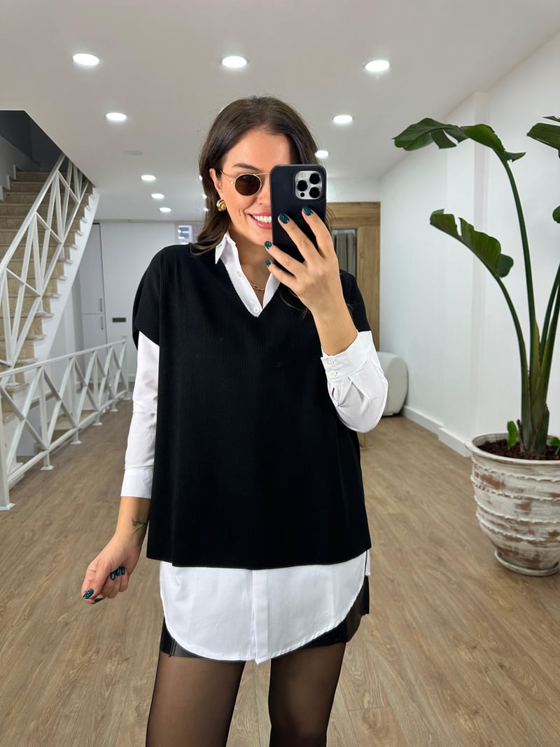 Kendinden Fitilli Salaş Bluz