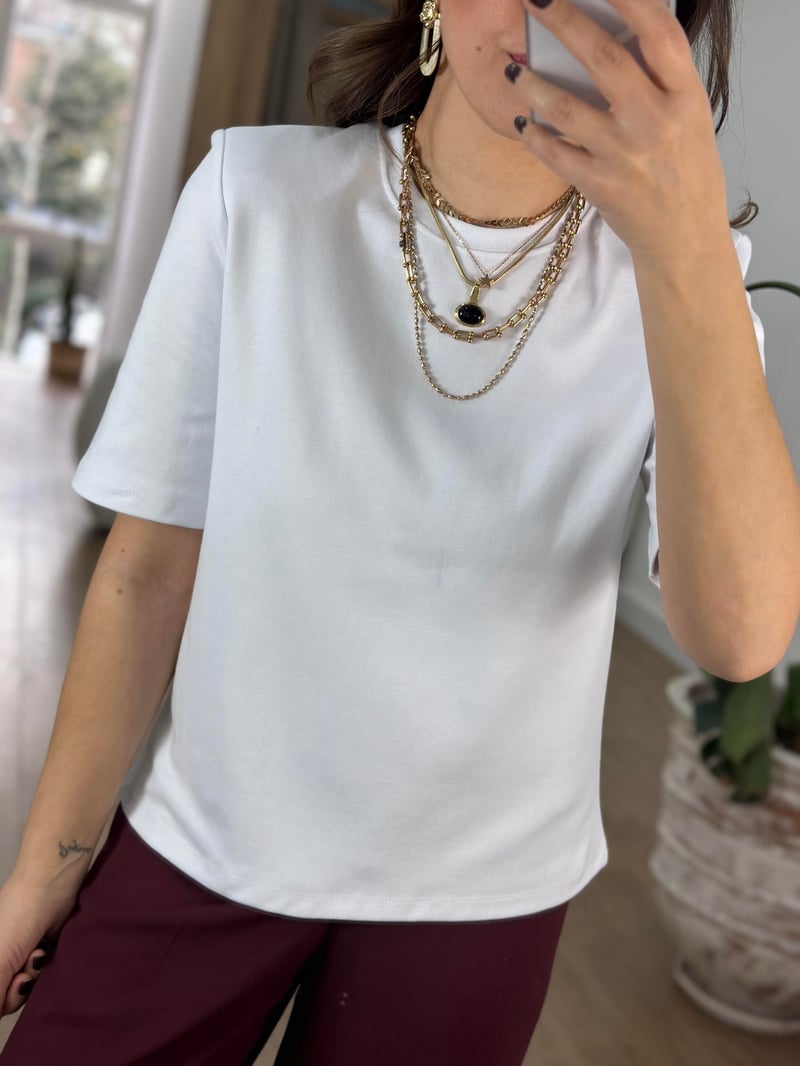 Kolları Vatkalı Basic Tshirt