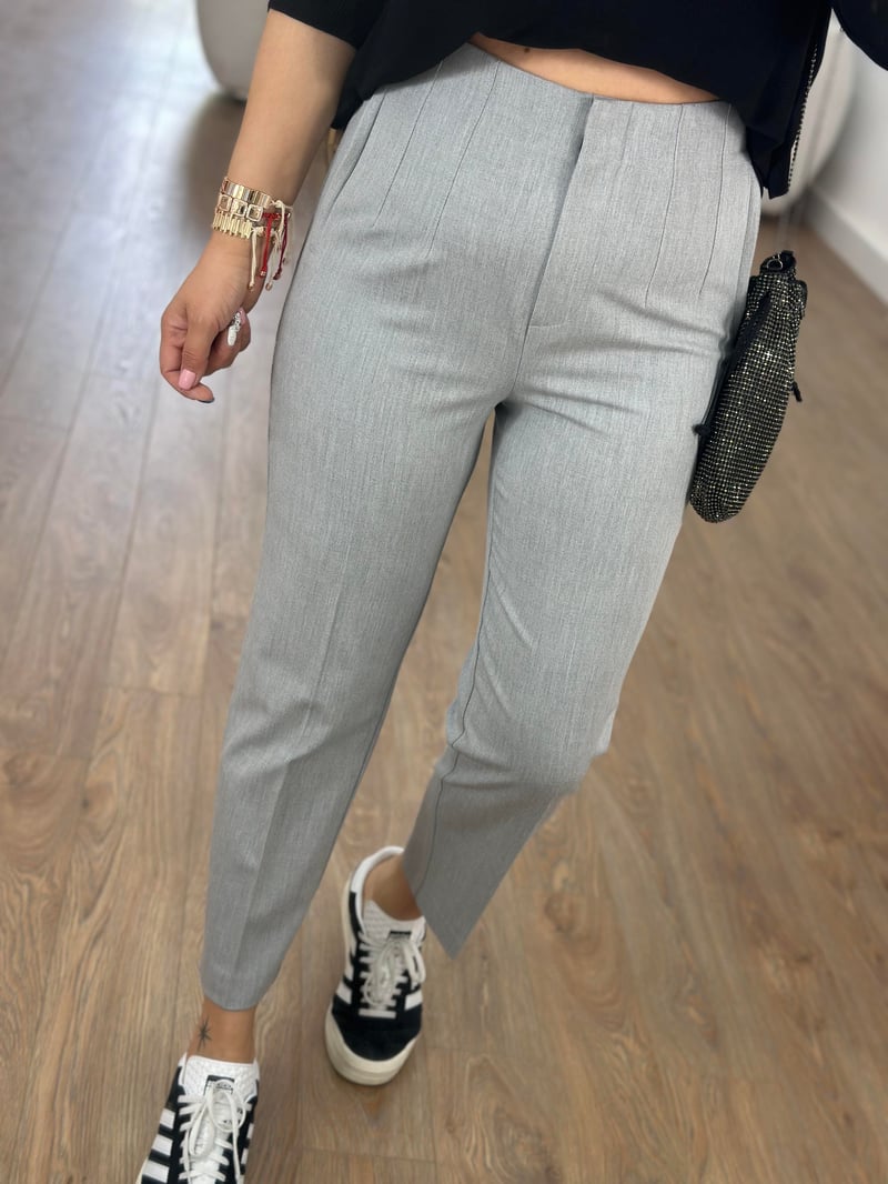 Marka Model Flatolu Pantolon-Gri