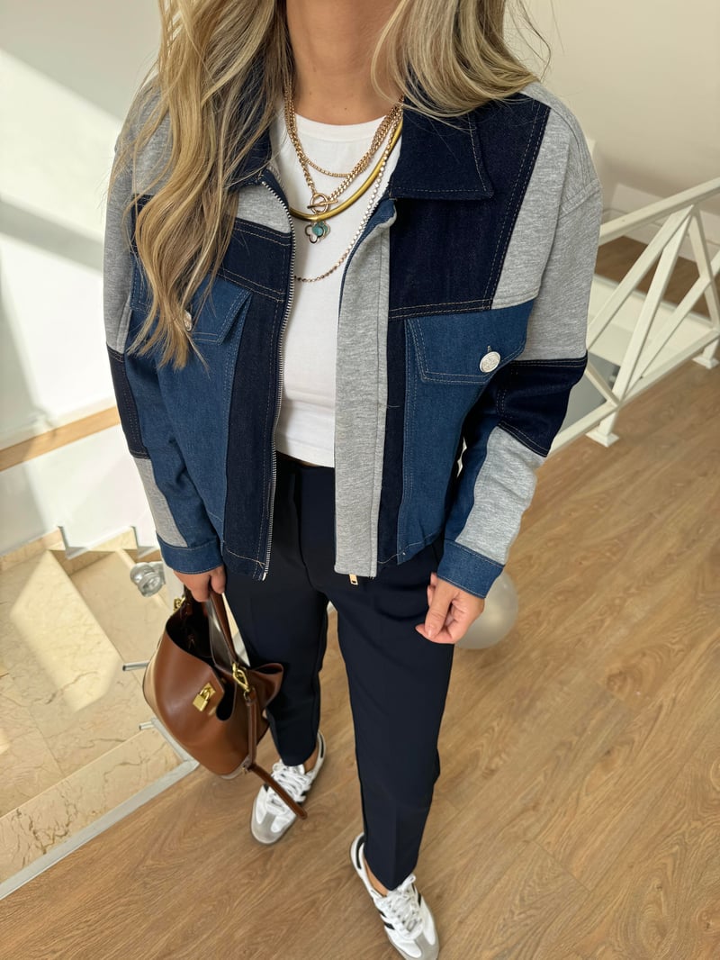 Marka Model Garnili Denim Ceket