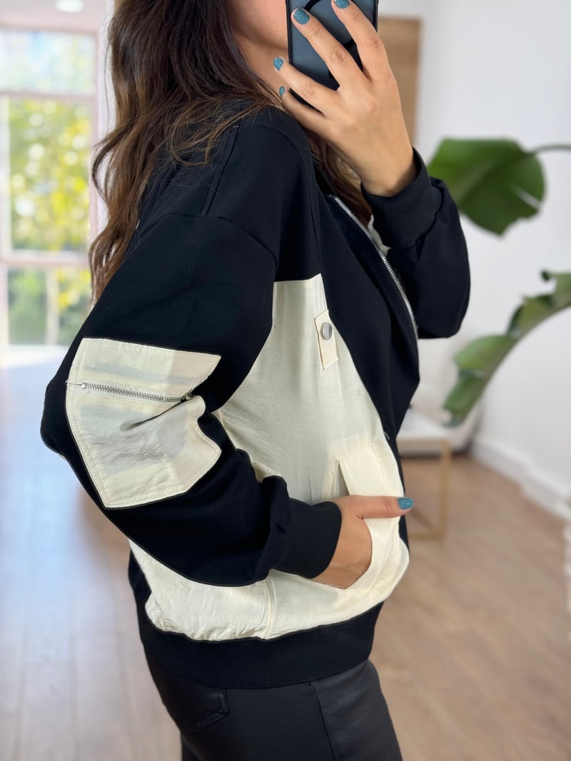 Marka Model Paraşüt Garnili Sweatshirt 