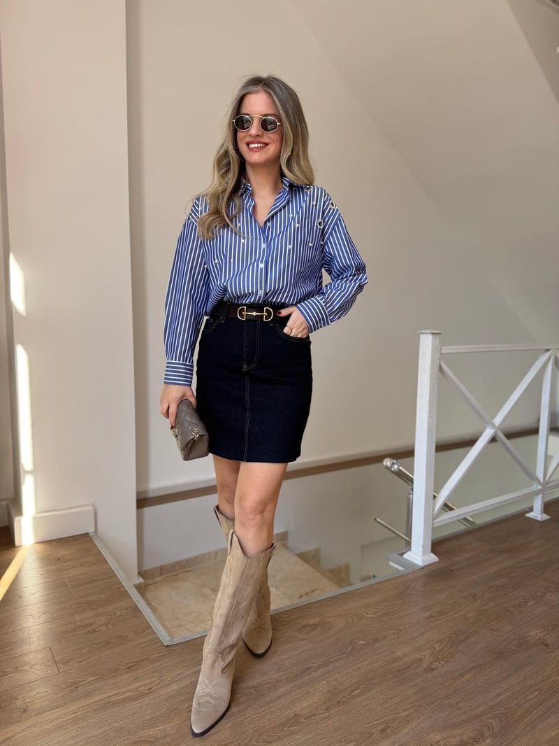 Mini Denim Etek 
