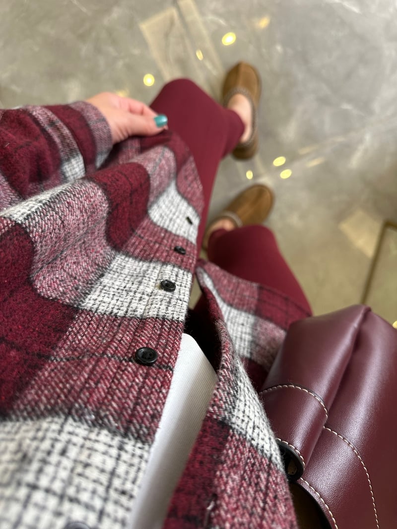 Oduncu Gömlek - Bordo/Krem