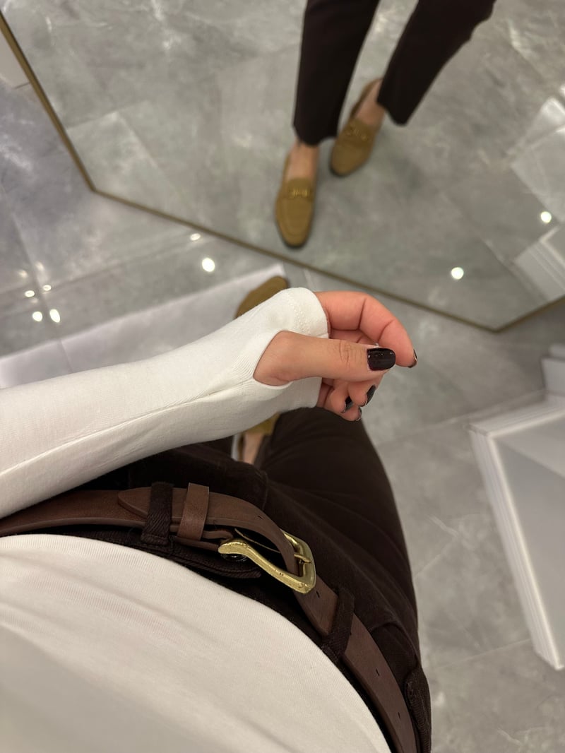 Orijinal Marka Bisiklet Yaka Basic Bluz - Beyaz