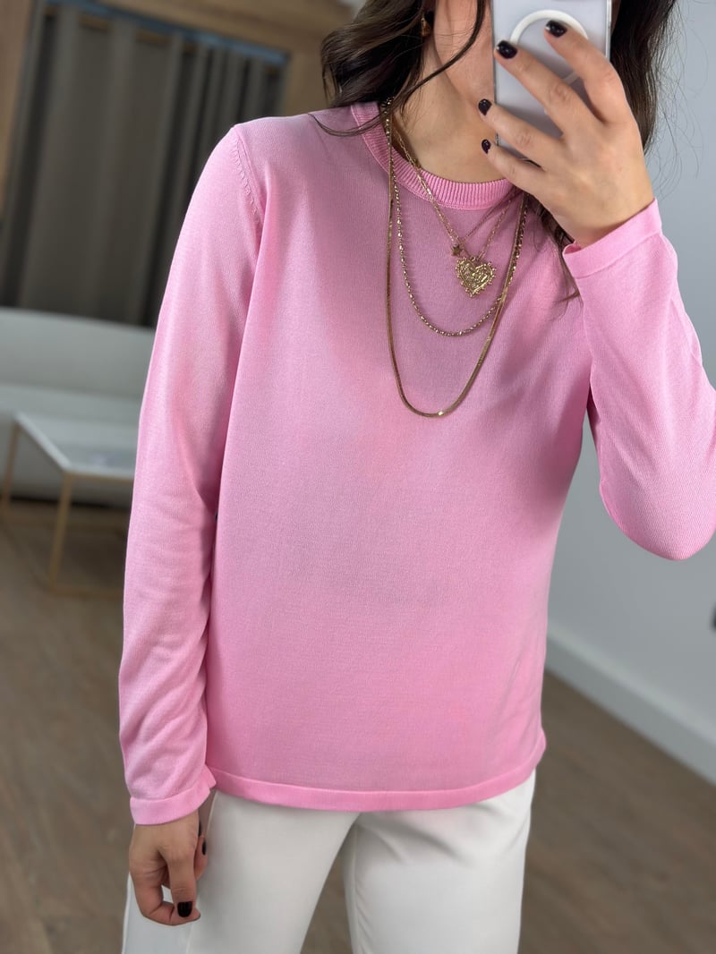 Orijinal Marka Bisiklet Yaka Bluz - Pembe